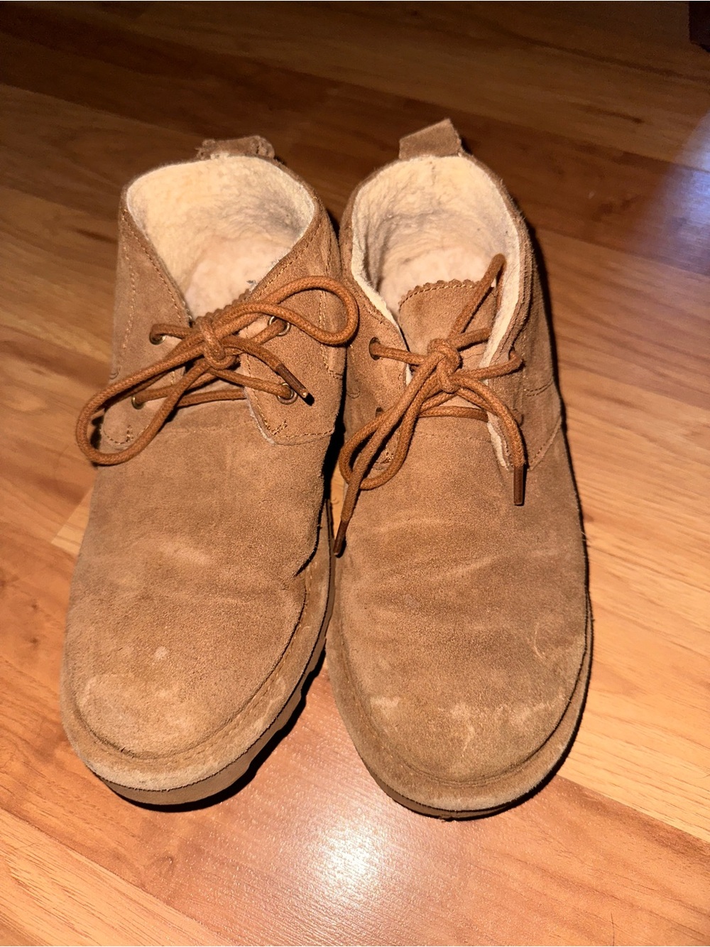 BearPaw Women's Suede Lace-Up Ankle Booties in Brown